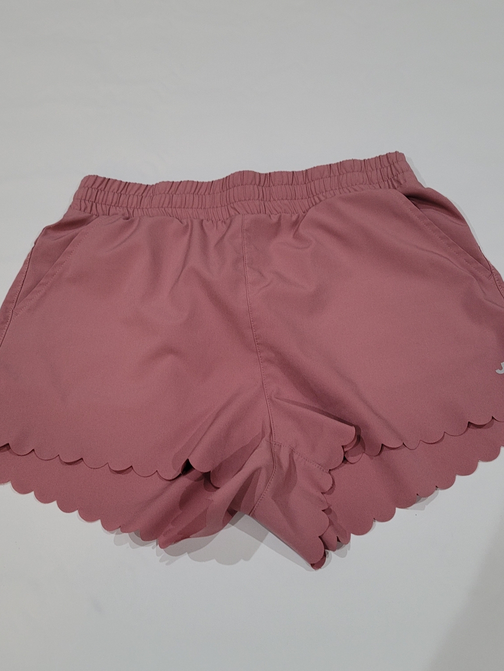 Target Women’s Scallop Hem Athletic Shorts in Dusty Rose